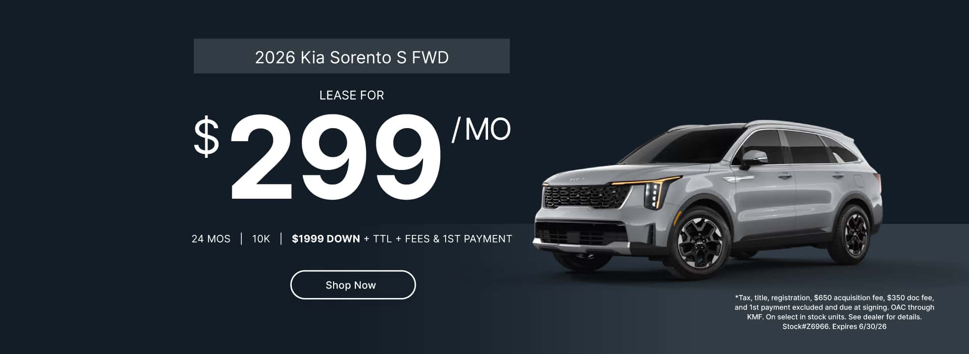 June Lease 2026 Sorento