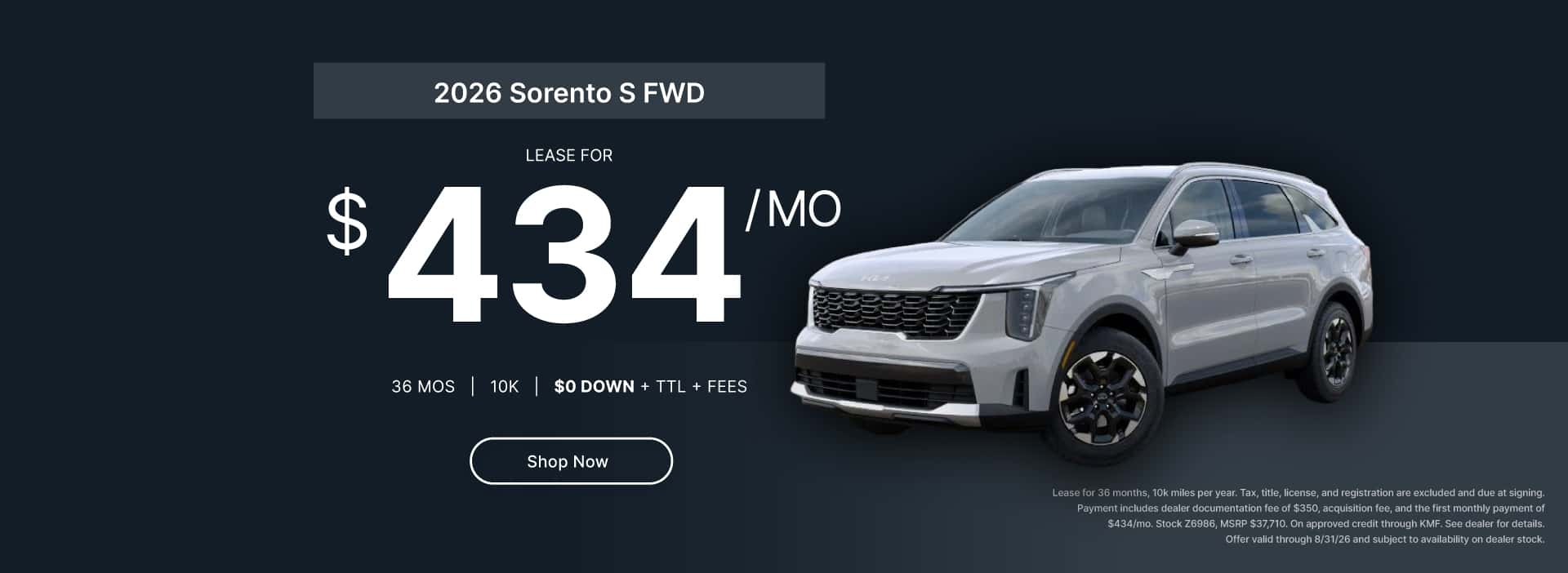 Aug Lease - Sorento