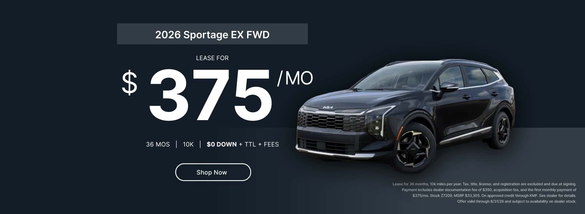Aug Lease - Sportage