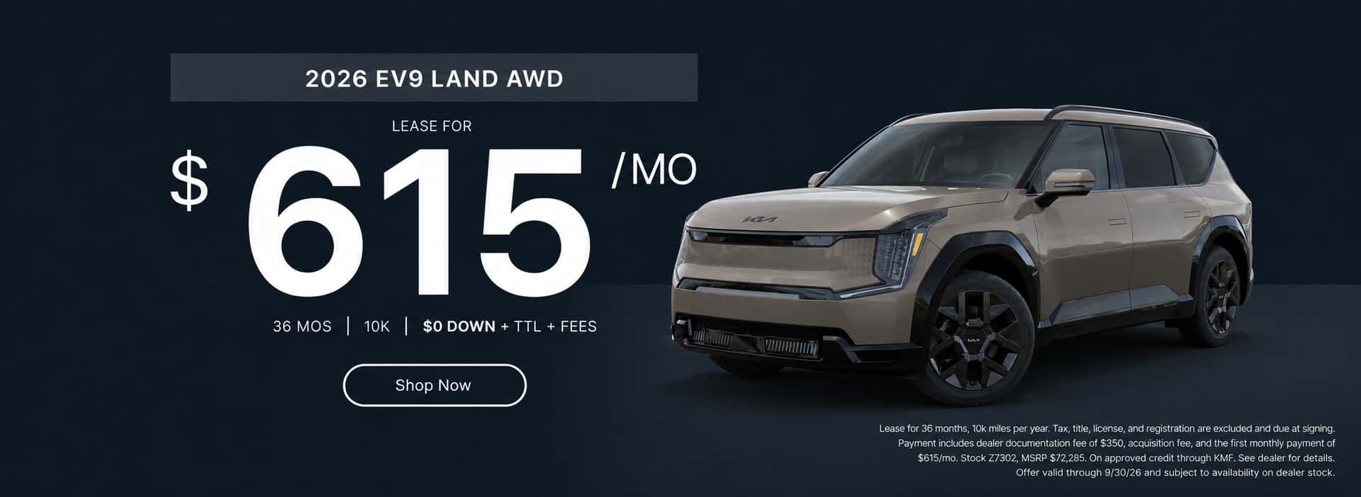 Sept. Lease 2026 EV9