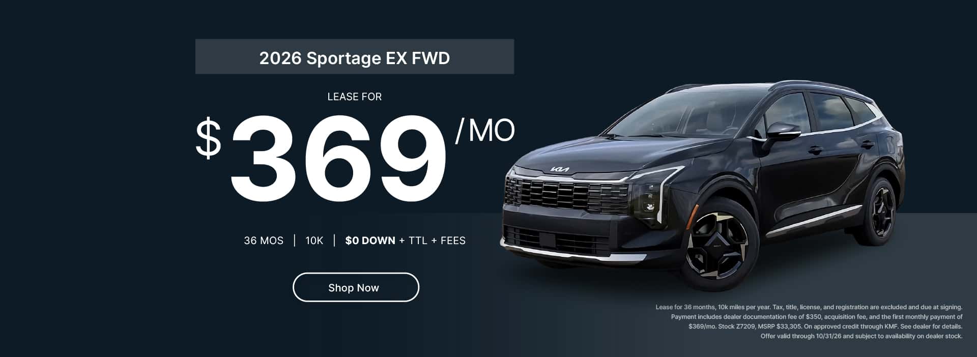 Oct. Lease - Sportage EX