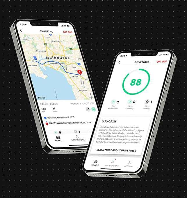 a photo of the driving information you can find in your toyota app