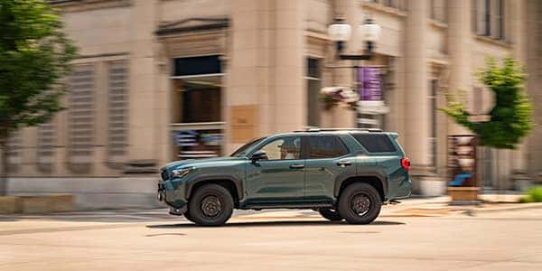 a new 4runner from toyota muscatine driving downtown in muscatine iowa