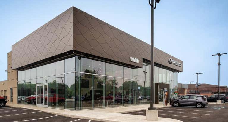 Webb Hyundai Highland dealership exterior at 9236 Indianapolis Blvd, Highland, Indiana
