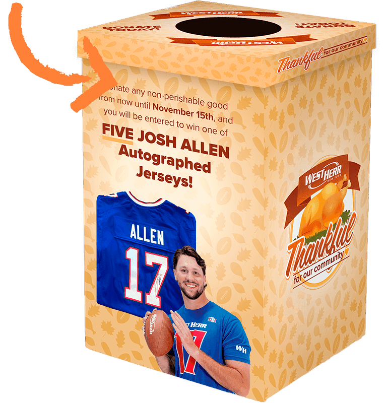 West Herr Thankful Donation Box
