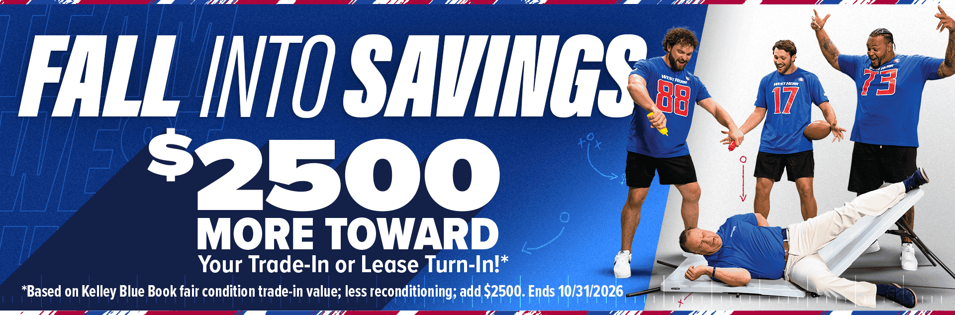 West Herr Savings Event. Get $2500 more for your trade-in or lease turn in