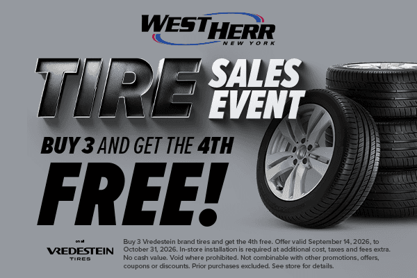West Herr Tires Sales Event - Buy one get one free until October 31st