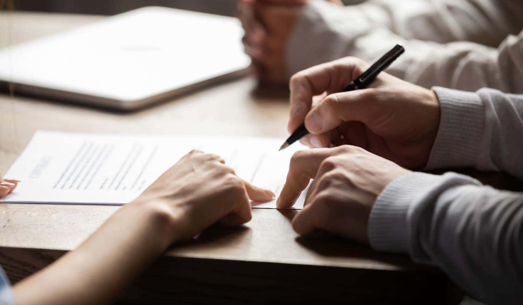 Financing paperwork